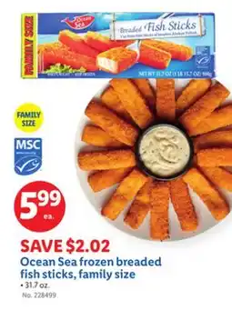 Lidl Ocean Sea frozen breaded fish sticks, family size offer