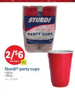 Lidl Sturdi party cups offer