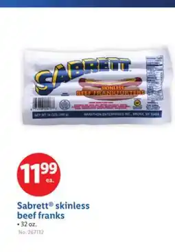 Lidl Sabrett skinless beef franks offer