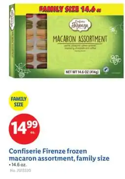 Lidl Confiserie Firenze frozen macaron assortment, family size offer