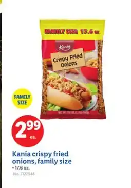 Lidl Kania crispy fried onions, family size offer