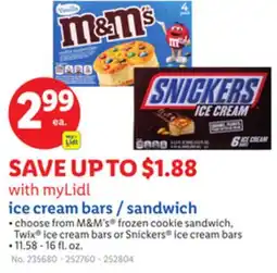 Lidl ice cream bars/sandwich offer