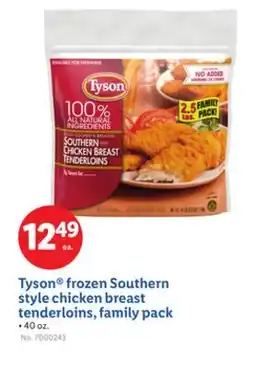 Lidl Tyson frozen Southern style chicken breast tenderloins, family pack offer