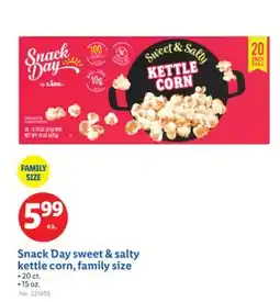 Lidl sweet & salty kettle corn, family size offer
