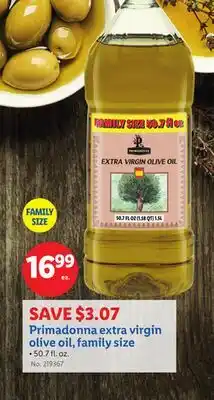 Lidl Primadonna extra virgin olive oil, family size offer