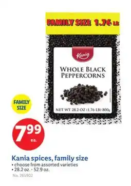 Lidl Kania spices, family size offer