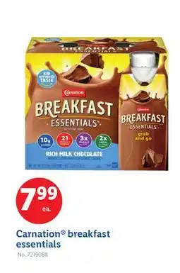 Lidl Carnation breakfast essentials offer