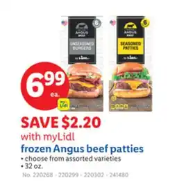 Lidl frozen Angus beef patties offer