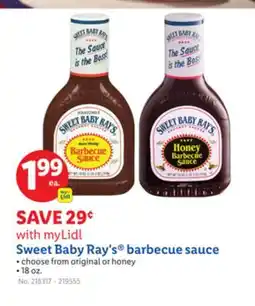 Lidl Sweet Baby Ray's barbecue sauce offer