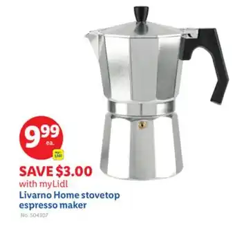 Lidl Livarno Home stovetop espresso maker offer