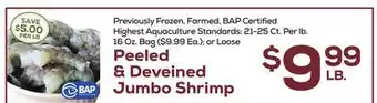 DeCicco & Sons Peeled & Deveined Jumbo Shrimp offer