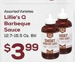 DeCicco & Sons Lillie's Q Barbeque Sauce offer
