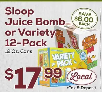 DeCicco & Sons Sloop Juice Bomb or Variety 12-Pack offer