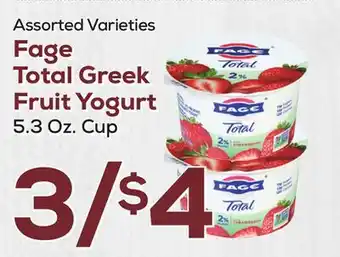 DeCicco & Sons Fage Total Greek Fruit Yogurt offer