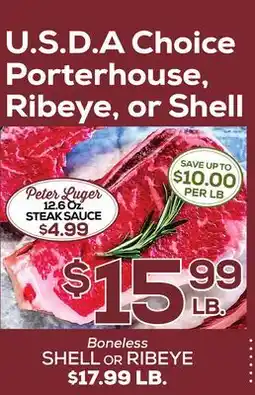 DeCicco & Sons U.S.D.A Choice Porterhouse, Ribeye, or Shell offer