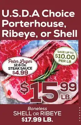 DeCicco & Sons U.S.D.A Choice Porterhouse, Ribeye, or Shell offer