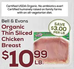 DeCicco & Sons Bell & Evans Organic Thin Sliced Chicken Breast offer