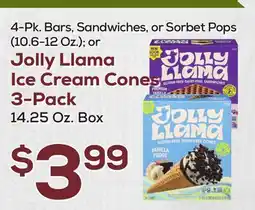 DeCicco & Sons Jolly Llama Ice Cream Cones 3-Pack offer