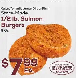 DeCicco & Sons 1/2 lb. Salmon Burgers offer