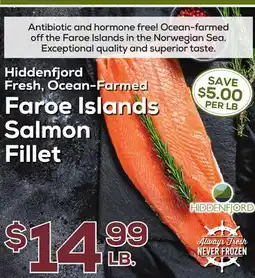 DeCicco & Sons Hiddenfjord Fresh, Ocean-Farmed Faroe Islands Salmon Fillet offer