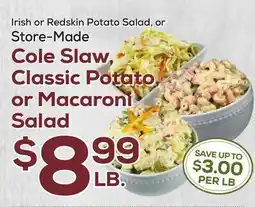 DeCicco & Sons Cole Slaw, Classic Potato, or Macaroni Salad offer
