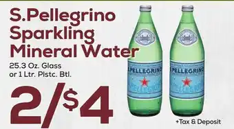 DeCicco & Sons S. Pellegrino Sparkling Mineral Water offer