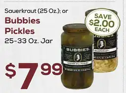 DeCicco & Sons Bubbies Pickles 25-33 Oz. Jar offer