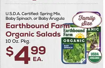 DeCicco & Sons Earthbound Farm Organic Salads offer
