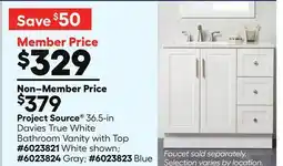 Lowe's 36.5-in Davies True White Bathroom Vanity with Top offer