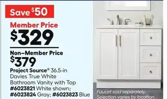 Lowe's 36.5-in Davies True White Bathroom Vanity with Top offer