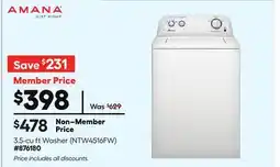 Lowe's 3.5-cu ft Washer offer