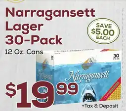 DeCicco & Sons Narragansett Lager 30-Pack offer