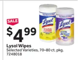 Stop&Shop Lysol Wipes offer
