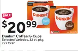 Stop&Shop Dunkin' Coffee K-Cups offer