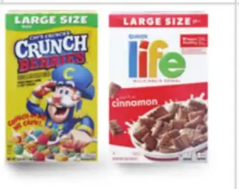 Stop&Shop Quaker Large Size Cereal offer