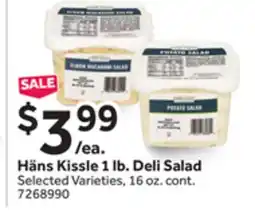 Stop&Shop Häns Kissle 1 lb. Deli Salad offer