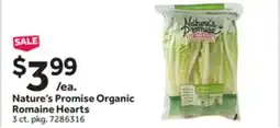 Stop&Shop Nature's Promise Organic Romaine Hearts offer