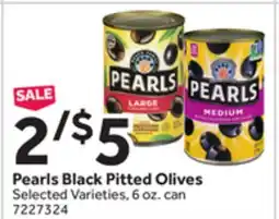 Stop&Shop Pearls Black Pitted Olives offer