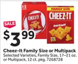 Stop&Shop Cheez-It Family Size or Multipack offer