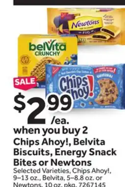 Stop&Shop Chips Ahoy!, Belvita Biscuits, Energy Snack Bites or Newtons offer