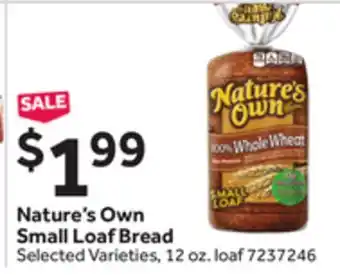 Stop&Shop Nature's Own Small Loaf Bread offer