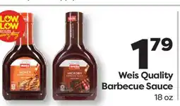 Weis Markets Weis Quality Barbecue Sauce offer