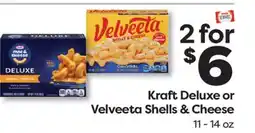 Weis Markets Kraft Deluxe or Velveeta Shells & Cheese offer