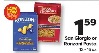 Weis Markets San Giorgio or Ronzoni Pasta offer