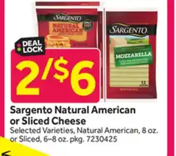 Stop&Shop Sargento Natural American or Sliced Cheese offer