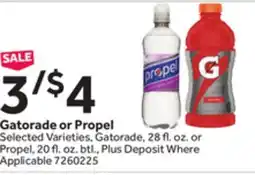 Stop&Shop Gatorade or Propel offer