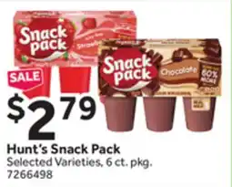 Stop&Shop Hunt's Snack Pack offer