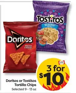 Weis Markets Doritos or Tostitos Tortilla Chips offer