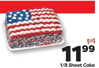 Weis Markets 1/8 Sheet Cake offer