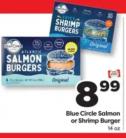 Weis Markets Blue Circle Salmon or Shrimp Burger offer